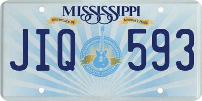 MS license plate JIQ593