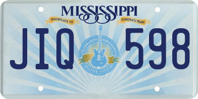 MS license plate JIQ598