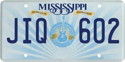 MS license plate JIQ602