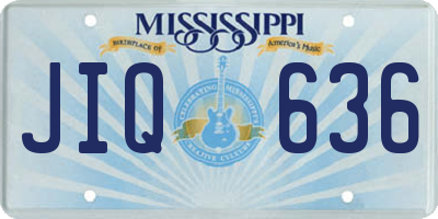 MS license plate JIQ636
