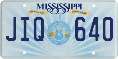 MS license plate JIQ640