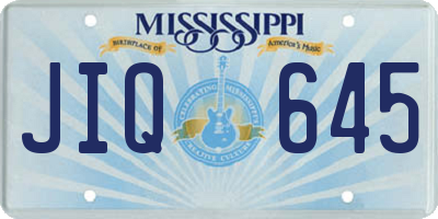 MS license plate JIQ645