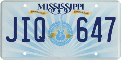 MS license plate JIQ647