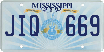 MS license plate JIQ669