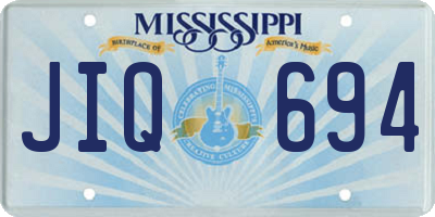 MS license plate JIQ694