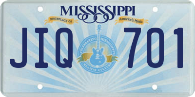 MS license plate JIQ701