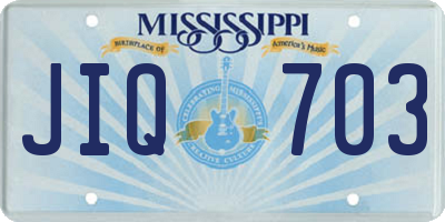 MS license plate JIQ703