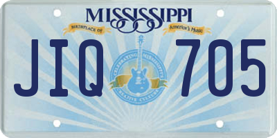 MS license plate JIQ705