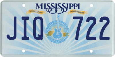 MS license plate JIQ722