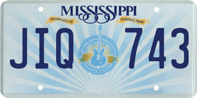 MS license plate JIQ743