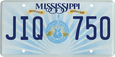 MS license plate JIQ750