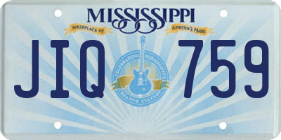 MS license plate JIQ759