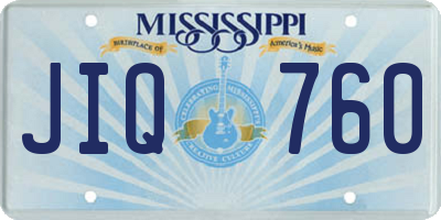 MS license plate JIQ760
