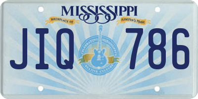 MS license plate JIQ786