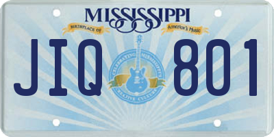 MS license plate JIQ801