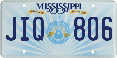 MS license plate JIQ806