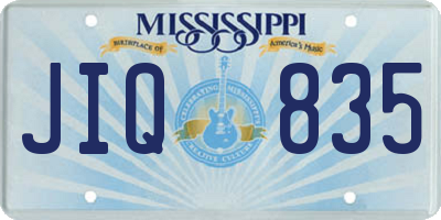 MS license plate JIQ835
