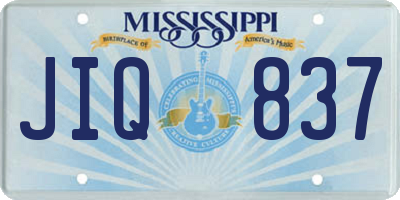 MS license plate JIQ837