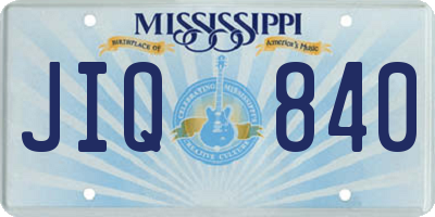 MS license plate JIQ840