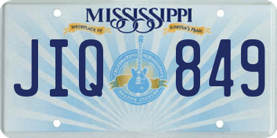 MS license plate JIQ849