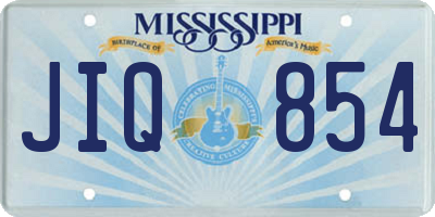 MS license plate JIQ854