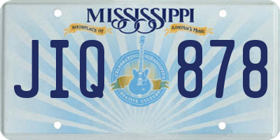 MS license plate JIQ878
