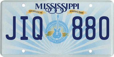 MS license plate JIQ880