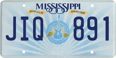 MS license plate JIQ891