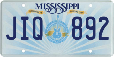 MS license plate JIQ892