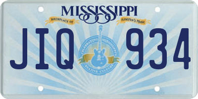 MS license plate JIQ934