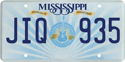 MS license plate JIQ935