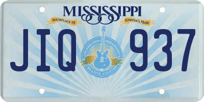 MS license plate JIQ937