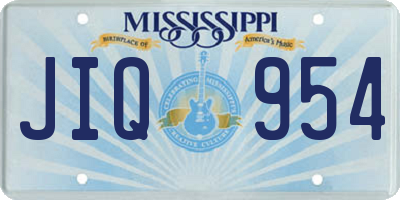 MS license plate JIQ954