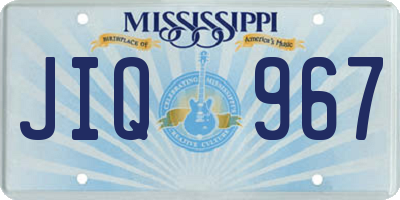 MS license plate JIQ967