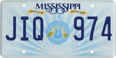 MS license plate JIQ974