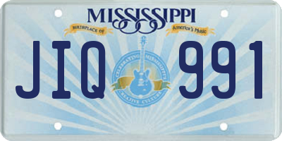 MS license plate JIQ991