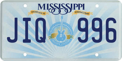 MS license plate JIQ996