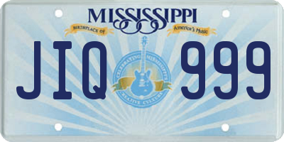 MS license plate JIQ999