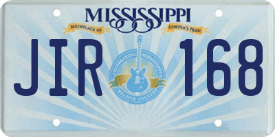 MS license plate JIR168