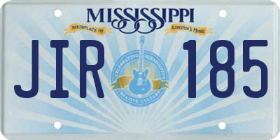 MS license plate JIR185