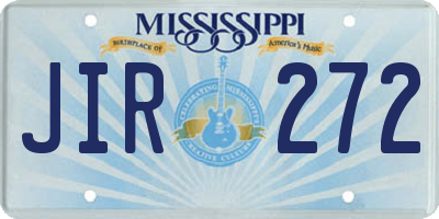 MS license plate JIR272