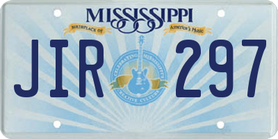MS license plate JIR297