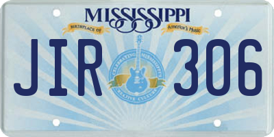 MS license plate JIR306