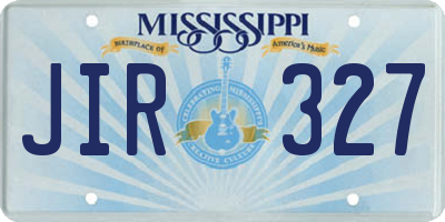 MS license plate JIR327