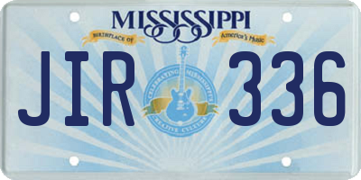MS license plate JIR336