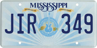 MS license plate JIR349