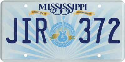 MS license plate JIR372