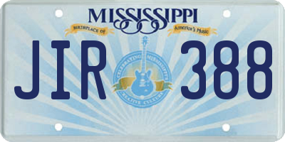 MS license plate JIR388
