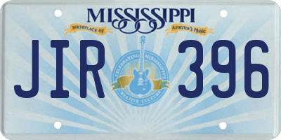 MS license plate JIR396