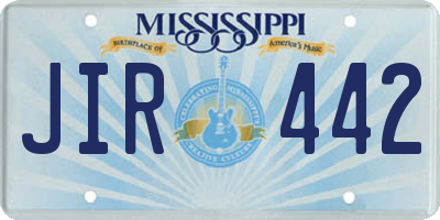 MS license plate JIR442